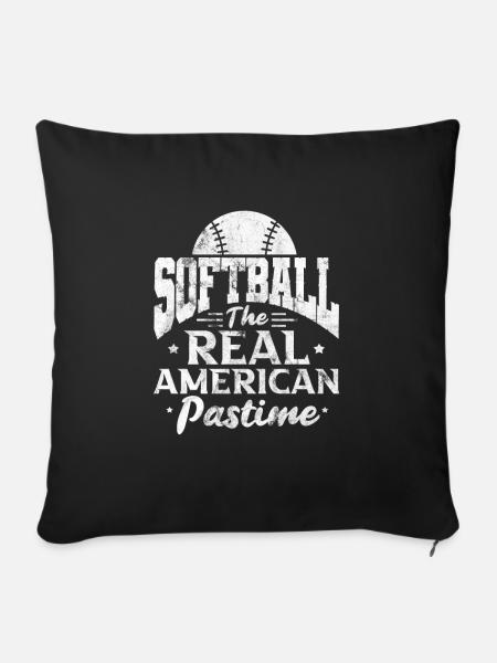 Softball - Sofakissenbezug 45 x 45 cm - Schwarz