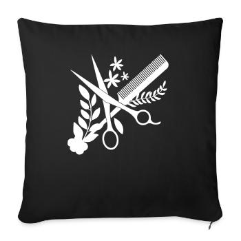 Hairdresser Hairdresser - Sofa pillowcase 17,3'' x 17,3'' (45 x 45 cm) - black - Front