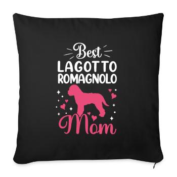 Best Lagotto Romagnolo Mama Truffle Dog - Sofa pillowcase 17,3'' x 17,3'' (45 x 45 cm) - black - Front