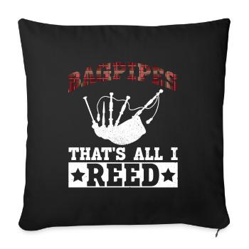 Dudelsack - That's All I Reed - Schottische - Sofakissenbezug 45 x 45 cm - Schwarz - Vorne