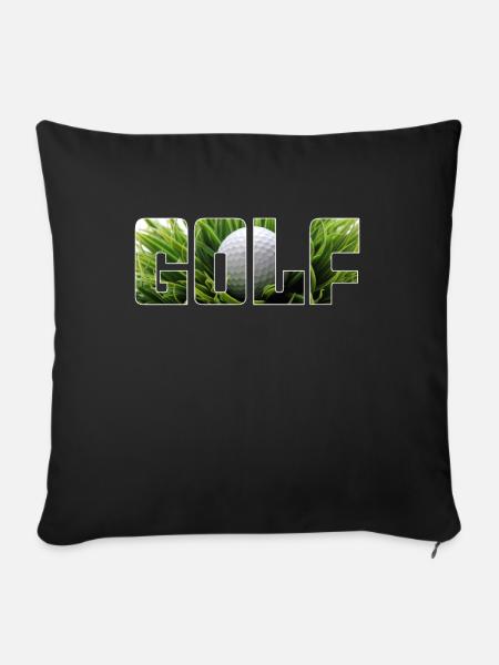 Golf - Sofakissenbezug 45 x 45 cm - Schwarz