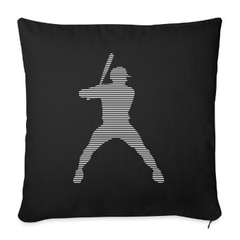 Baseball - Sofakissenbezug 45 x 45 cm - Schwarz - Vorne