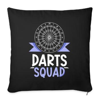Dartmannschaft Dartverein Team Dart Darts - Sofa pillowcase 17,3'' x 17,3'' (45 x 45 cm) - black - Front