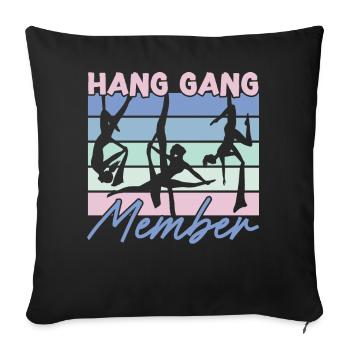 Aerialist - Aerial Yoga and Aerial Silk Acrobatics - Sofa pillowcase 17,3'' x 17,3'' (45 x 45 cm) - black - Front