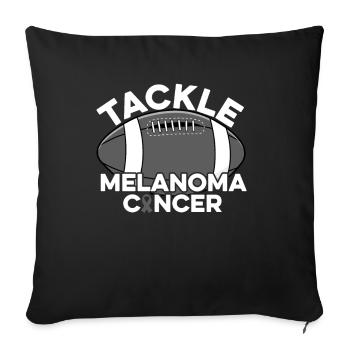 Tackle Melanoma Cancer Football Melanoma Cancer - Sofa pillowcase 17,3'' x 17,3'' (45 x 45 cm) - black - Front