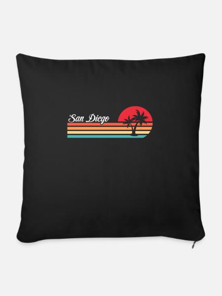 San Diego - Sofakissenbezug 45 x 45 cm - Schwarz