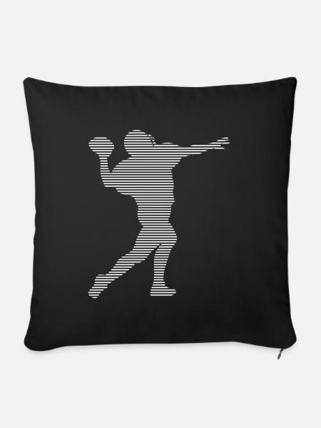 American football - Sofakissenbezug 45 x 45 cm - Schwarz