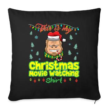 This Is My Christmas Movie Watching Shirt - Sofa pillowcase 17,3'' x 17,3'' (45 x 45 cm) - black - Front