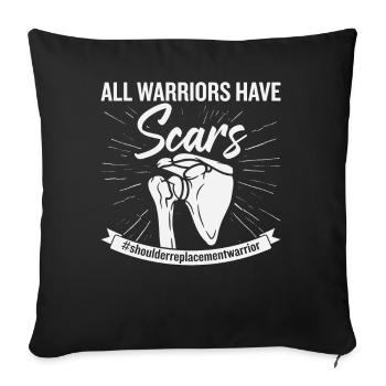 Shoulder Replacement Warrior - Sofa pillowcase 17,3'' x 17,3'' (45 x 45 cm) - black - Front