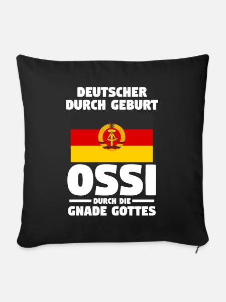 Ostdeutschland Ossi Deutschland DDR - Sofakissenbezug 45 x 45 cm - Schwarz