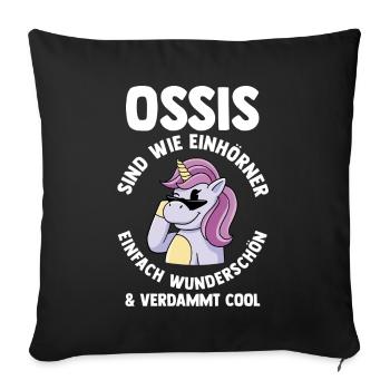 Einhorn Ostdeutschland Ossi Deutschland DDR - Sofakissenbezug 45 x 45 cm - Schwarz - Vorne