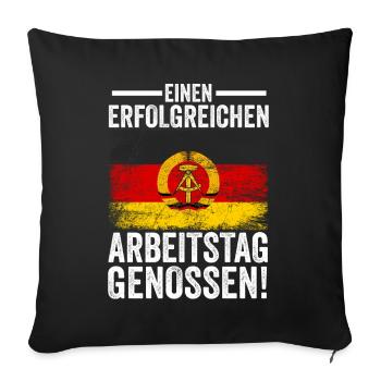 Ostdeutschland Ossi Deutschland DDR - Sofakissenbezug 45 x 45 cm - Schwarz - Vorne