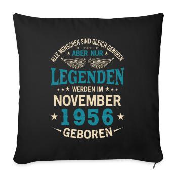 Alle Menschen Sind Gleich Geboren November 1956 - Sofakissenbezug 45 x 45 cm - Schwarz - Vorne