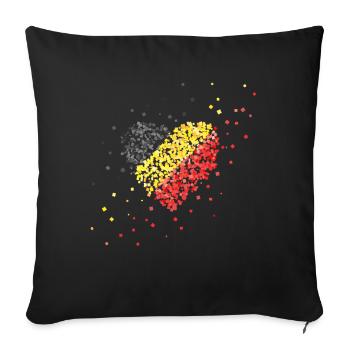 Belgium flag Belgium Belgium fan fans Belgians - Sofa pillowcase 17,3'' x 17,3'' (45 x 45 cm) - black - Front