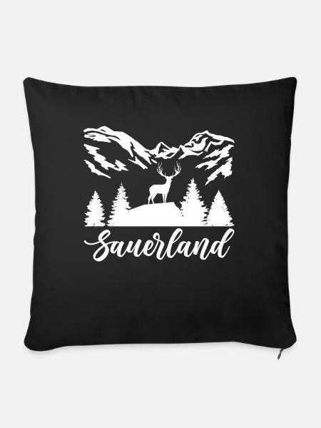 Sauerland - Sofakissenbezug 45 x 45 cm - Schwarz