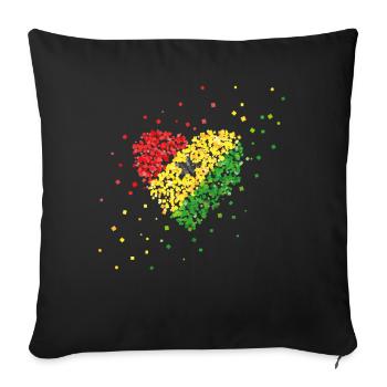 Ghana Ghana Flag GhanaFlag Ghanese Ghanesin - Housse de coussin décorative 45 x 45 cm - noir - Devant