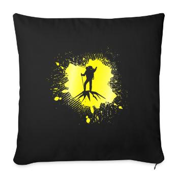Alpinisme - Housse de coussin décorative 45 x 45 cm - noir - Devant