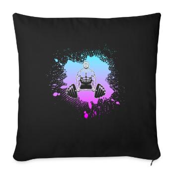 Bodybuilding - Sofa pillowcase 17,3'' x 17,3'' (45 x 45 cm) - black - Front