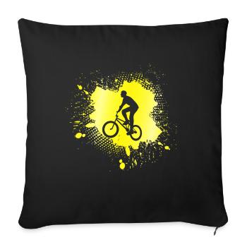 Le BMX - Housse de coussin décorative 45 x 45 cm - noir - Devant