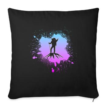 Alpinisme - Housse de coussin décorative 45 x 45 cm - noir - Devant