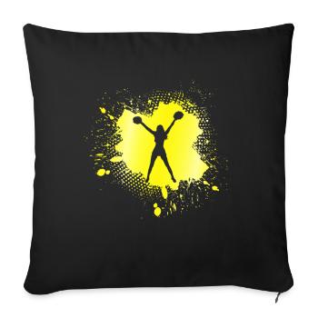 cheerleading - Housse de coussin décorative 45 x 45 cm - noir - Devant