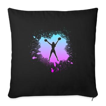 cheerleading - Housse de coussin décorative 45 x 45 cm - noir - Devant