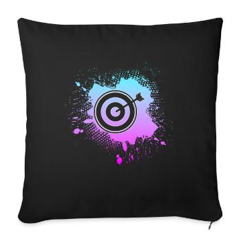Darts - Sofa pillowcase 17,3'' x 17,3'' (45 x 45 cm) - black - Front