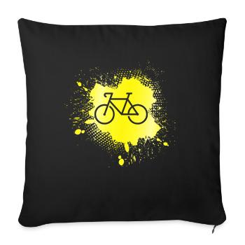 Bicycle - Sofa pillowcase 17,3'' x 17,3'' (45 x 45 cm) - black - Front