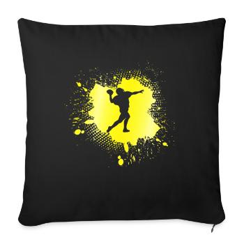 American football - Sofa pillowcase 17,3'' x 17,3'' (45 x 45 cm) - black - Front