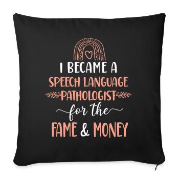 Speech Therapist Therapy Assistant - Sofa pillowcase 17,3'' x 17,3'' (45 x 45 cm) - black - Front