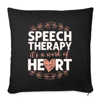 Speech Therapist Therapy Assistant - Sofa pillowcase 17,3'' x 17,3'' (45 x 45 cm) - black - Front