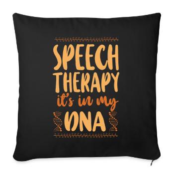 Assistant orthophoniste - Housse de coussin décorative 45 x 45 cm - noir - Devant