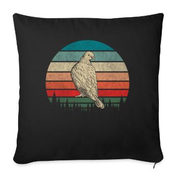 Drôle de pigeon Fancier & Pigeons Whisperer Pigeon voyageur - Housse de coussin décorative 45 x 45 cm - noir - Devant