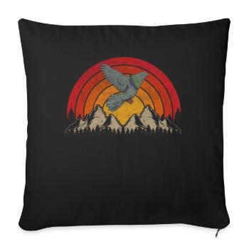 Drôle de pigeon Fancier & Pigeons Whisperer Pigeon voyageur - Housse de coussin décorative 45 x 45 cm - noir - Devant