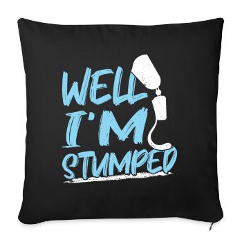 Eh bien, je suis perplexe - Prothèse de jambe - Housse de coussin décorative 45 x 45 cm - noir - Devant