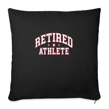 Retirement Sportsman Pension Pensioner Pension Gift - Sofa pillowcase 17,3'' x 17,3'' (45 x 45 cm) - black - Front