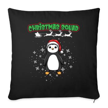 Christmas Squad X-Mas Animals Family Matching Xmas - Sofa pillowcase 17,3'' x 17,3'' (45 x 45 cm) - black - Front