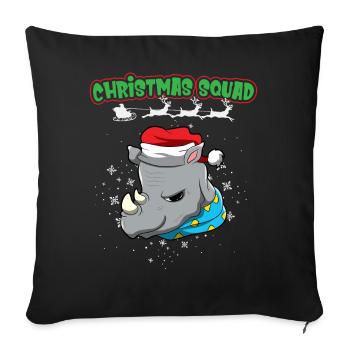 Christmas Squad X-Mas Animals Family Matching Xmas - Sofa pillowcase 17,3'' x 17,3'' (45 x 45 cm) - black - Front
