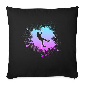 grimper - Housse de coussin décorative 45 x 45 cm - noir - Devant