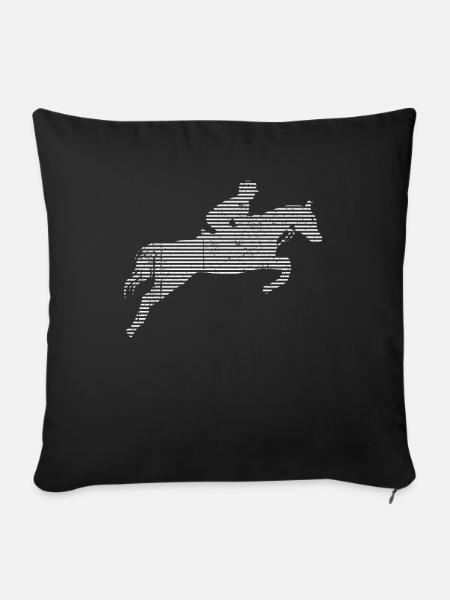 Reitsport - Sofakissenbezug 45 x 45 cm - Schwarz
