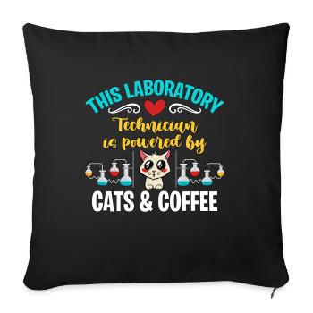 Lab Technician This Laboratory Technician Medical - Sofakissenbezug 45 x 45 cm - Schwarz - Vorne