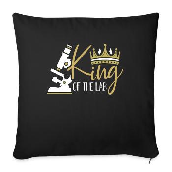 Technicien de laboratoire Roi de la science de la santé de laboratoire - Housse de coussin décorative 45 x 45 cm - noir - Devant