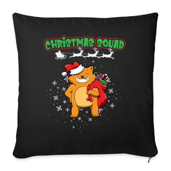 Christmas Squad X-Mas Animals Family Matching Xmas - Sofa pillowcase 17,3'' x 17,3'' (45 x 45 cm) - black - Front