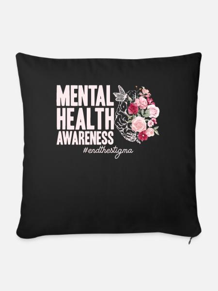 End The Stigma - Sofakissenbezug 45 x 45 cm - Schwarz