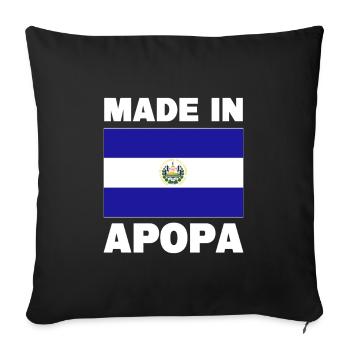 Apopa El Salvador - Sofa pillowcase 17,3'' x 17,3'' (45 x 45 cm) - black - Front