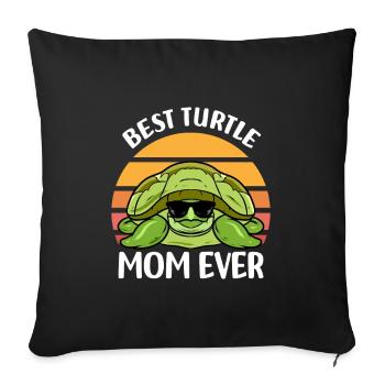 Turtle lovers gifts | Pets Animals - Sofa pillowcase 17,3'' x 17,3'' (45 x 45 cm) - black - Front