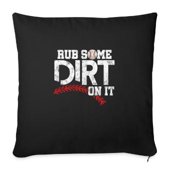 Softball - Housse de coussin décorative 45 x 45 cm - noir - Devant
