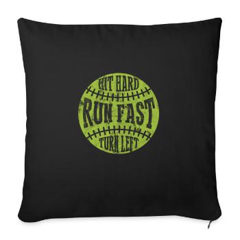 Softball - Housse de coussin décorative 45 x 45 cm - noir - Devant