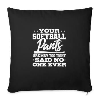 Softball Player Baseball Sport Pitcher Gift - Sofa pillowcase 17,3'' x 17,3'' (45 x 45 cm) - black - Front