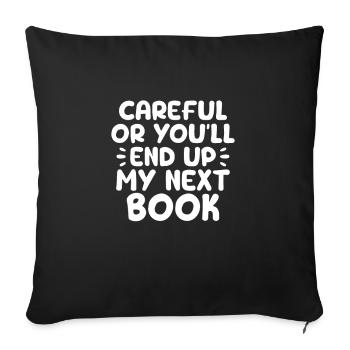 Author - Sofa pillowcase 17,3'' x 17,3'' (45 x 45 cm) - black - Front